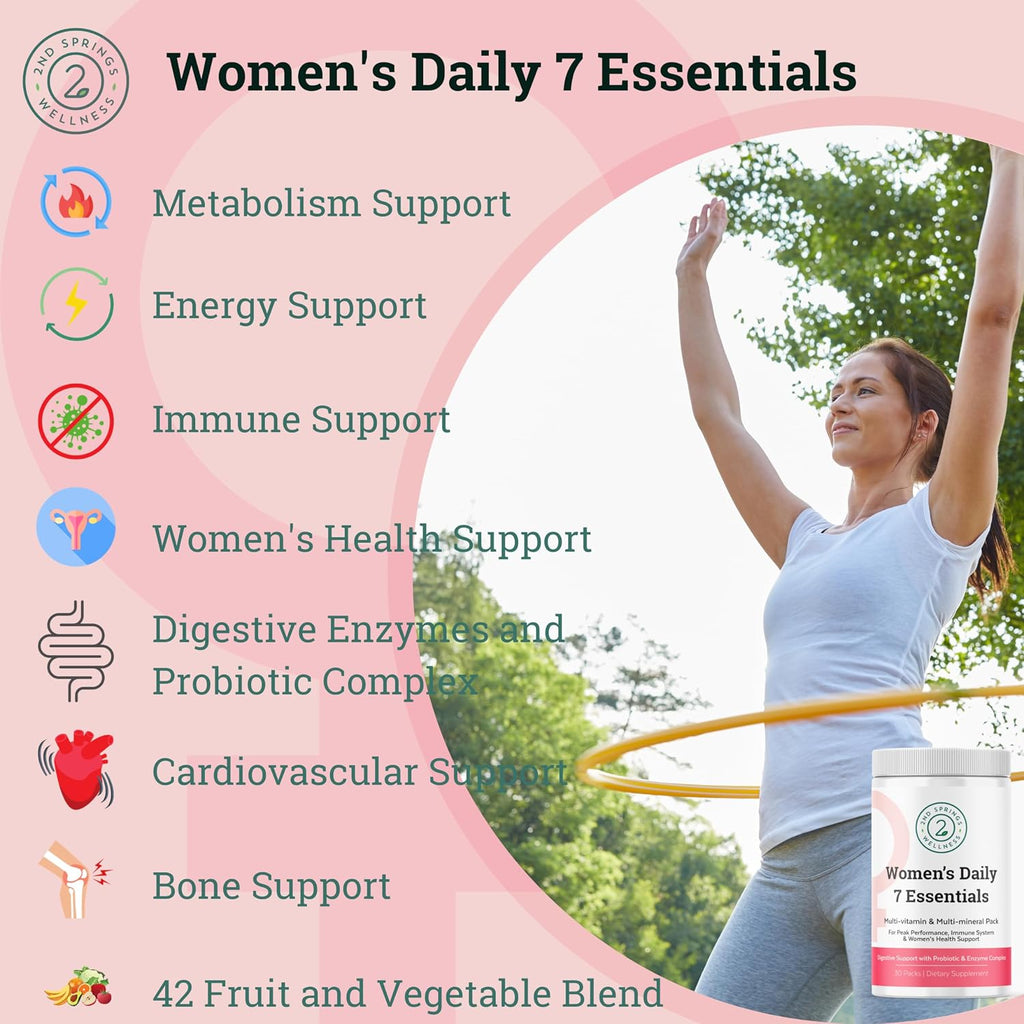 Women's Daily 7 Essentials & Sleep Well Bundle - Complete Multivitamin Pack with Sleep Well