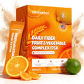 OxyEnergy Fiber Supplement Powder for Women & Men - Fruit and Vegetable Complex Daily Fiber, Weight Loss & Gut Health, Prebiotics & Digestive & Relieve Bloating, Orange Flavored Drink Mix, 30 Packets