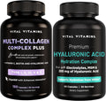 Vital Vitamins Multi-Collagen Plus 150 ct + Hyaluronic Acid Hydration Complex 60 ct