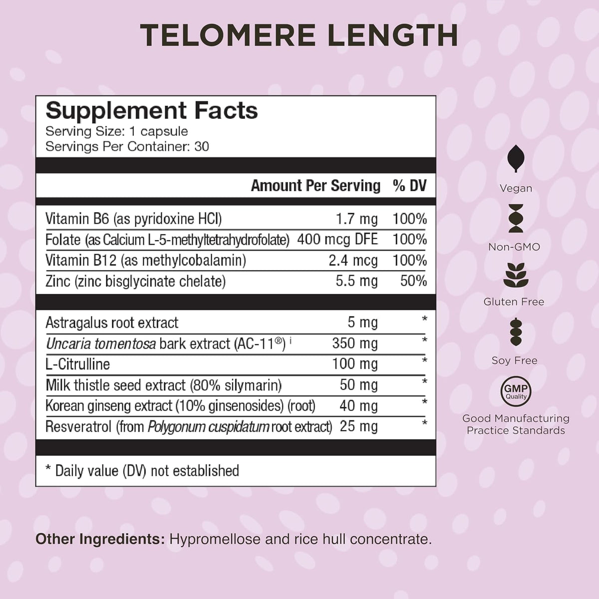 Healthycell Telomere Length + AC-11 | Anti-Aging & DNA Repair Supplement | Telomere Length + AC-11 DNA Repair Supplements - Advanced Anti-Aging & Cellular Health Support for Longevity