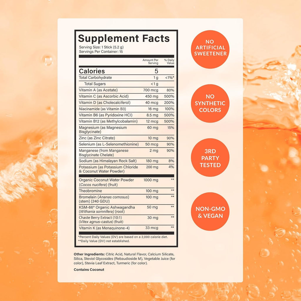 BEAM Glow, Summer Variety Pack, Hormone Support & Cortisol Supplement for Women, Pineapple, Peach Mango and Watermelon