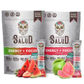 Salud 2-Pack |2-in-1 Energy + Focus (Strawberry Watermelon) & Energy + Focus (Guava) – 15 Servings Each, Agua Fresca Drink Mix, Non-GMO, Gluten Free, Vegan, Low Calorie, 1g of Sugar
