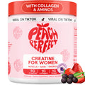 Peach Perfect Creatine for Women – Micronized Creatine Monohydrate Powder with BCAA & Collagen for Glute Strength Support, Boosts Energy, Focus, Strength, and Endurance – Pink Lemonade, 30 Servings