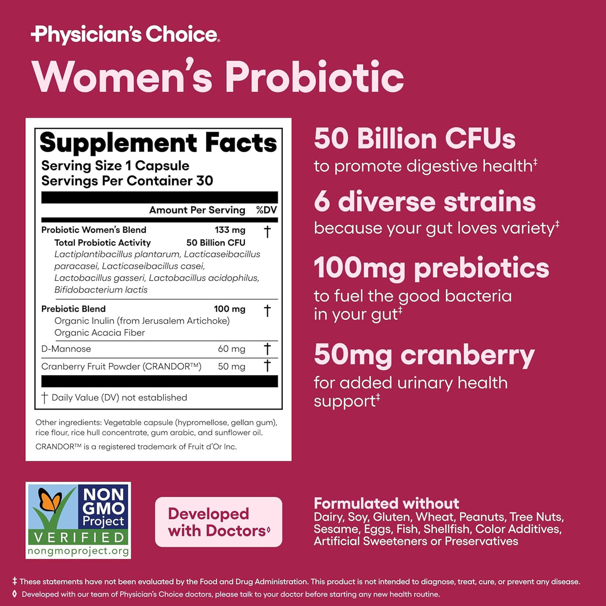 Physician's CHOICE Women’s Starter Bundle: Women’s Probiotic 30ct + Digestive Enzymes 60ct
