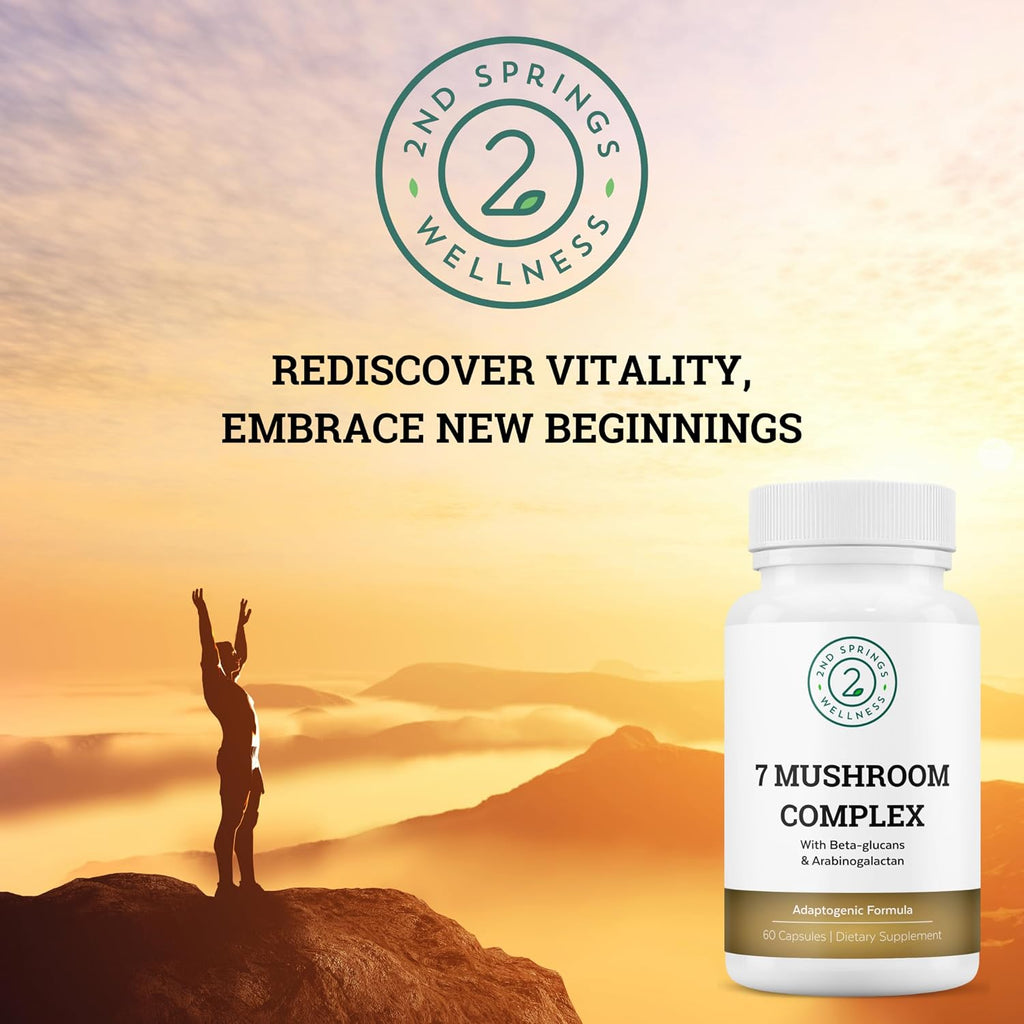 Total Wellness Duo - 7 Mushroom Complex & Men's Daily 7 Essentials for Complete Nutritional Support