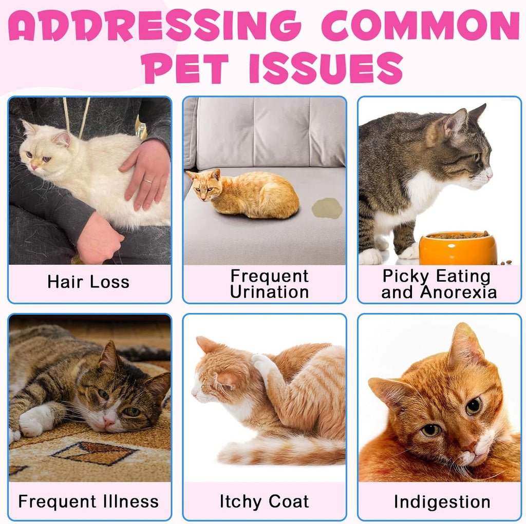 Liquid Collagen for Cats, Cats Collagen Liquid Drops with Biotin, MSM & Ginger Immunity Support, Itch Relief, Skin & Coat and Joint Health Supplement for Cat 60ml