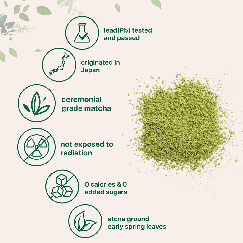 Micro Ingredients Organic Ceremonial Grade Matcha Powder, 100 Servings | Authentic Japanese First Harvest Matcha Green Tea Powder For Barista-Grade Latte, Beverage & Baking