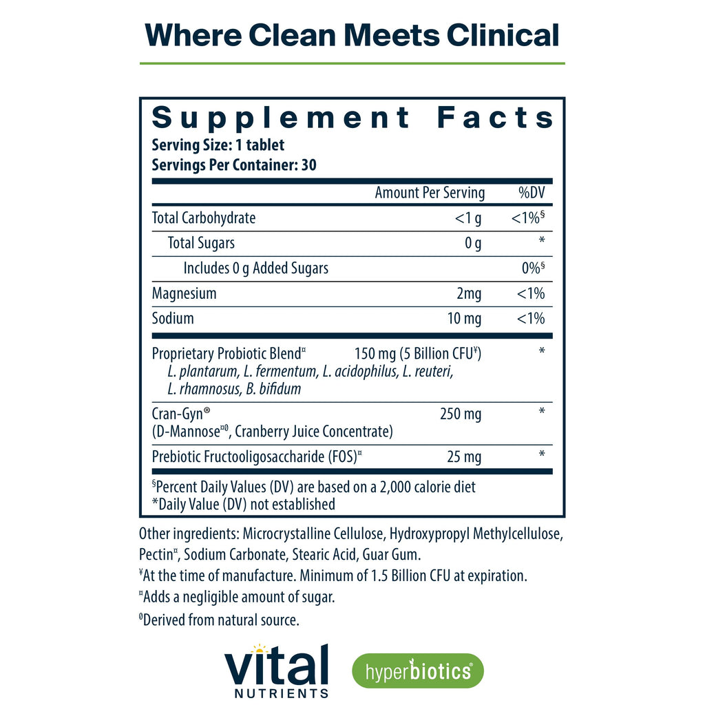 Hyperbiotics Vital Nutrients Pro Women Probiotics for Women | Vaginal Probiotics for PH Balance | Oral Probiotic for Vaginal Health and Urinary Tract Health | 6 Targeted Strains | 60 Vegan Tablets