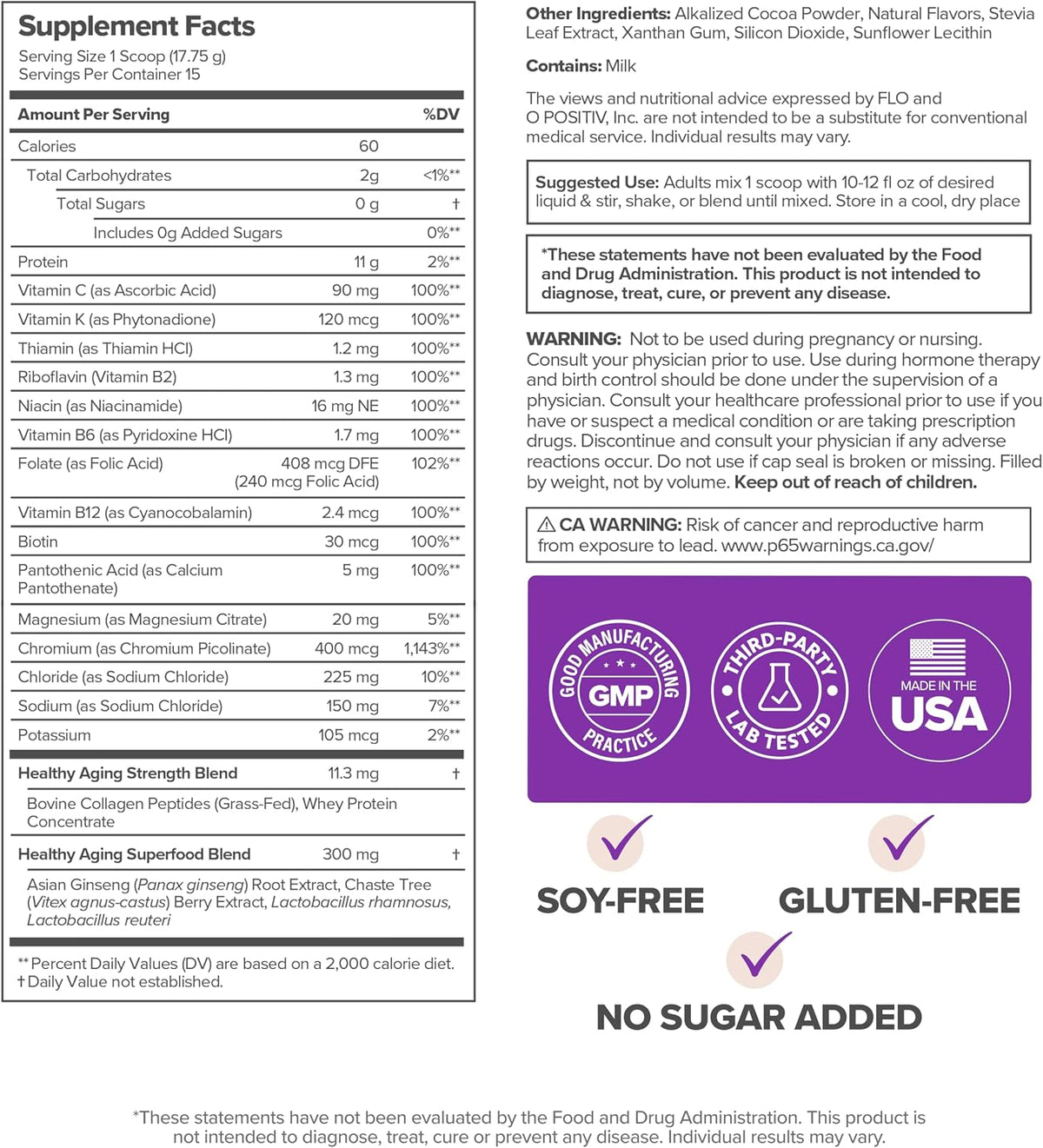 MENO Healthy Aging Collagen & Protein, Chocolate Brownie – 15 Servings