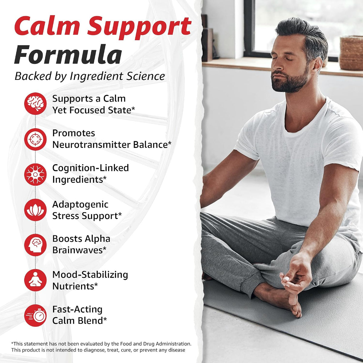 10X Health Calm Drops - 100mg, 2.03 Fl Oz | Gaba Supplements: 100mg L-Theanine, Calm & Stress Support, Natural Flavor, 2.03 Fl Oz