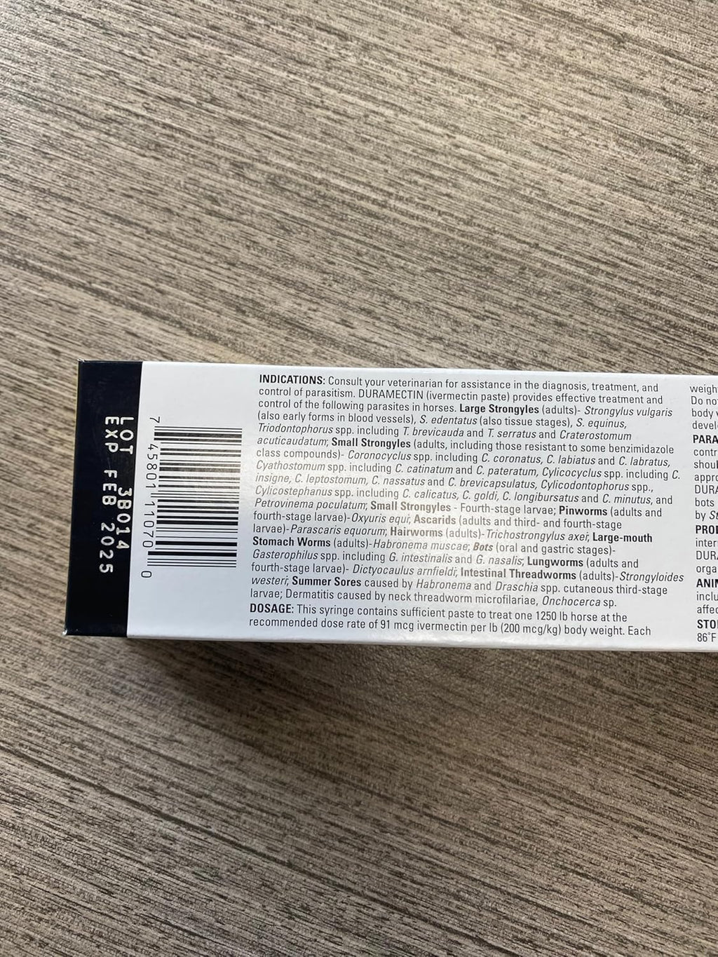 Duramectin Ivermectin Paste 1.87% for Horses, 0.21 oz