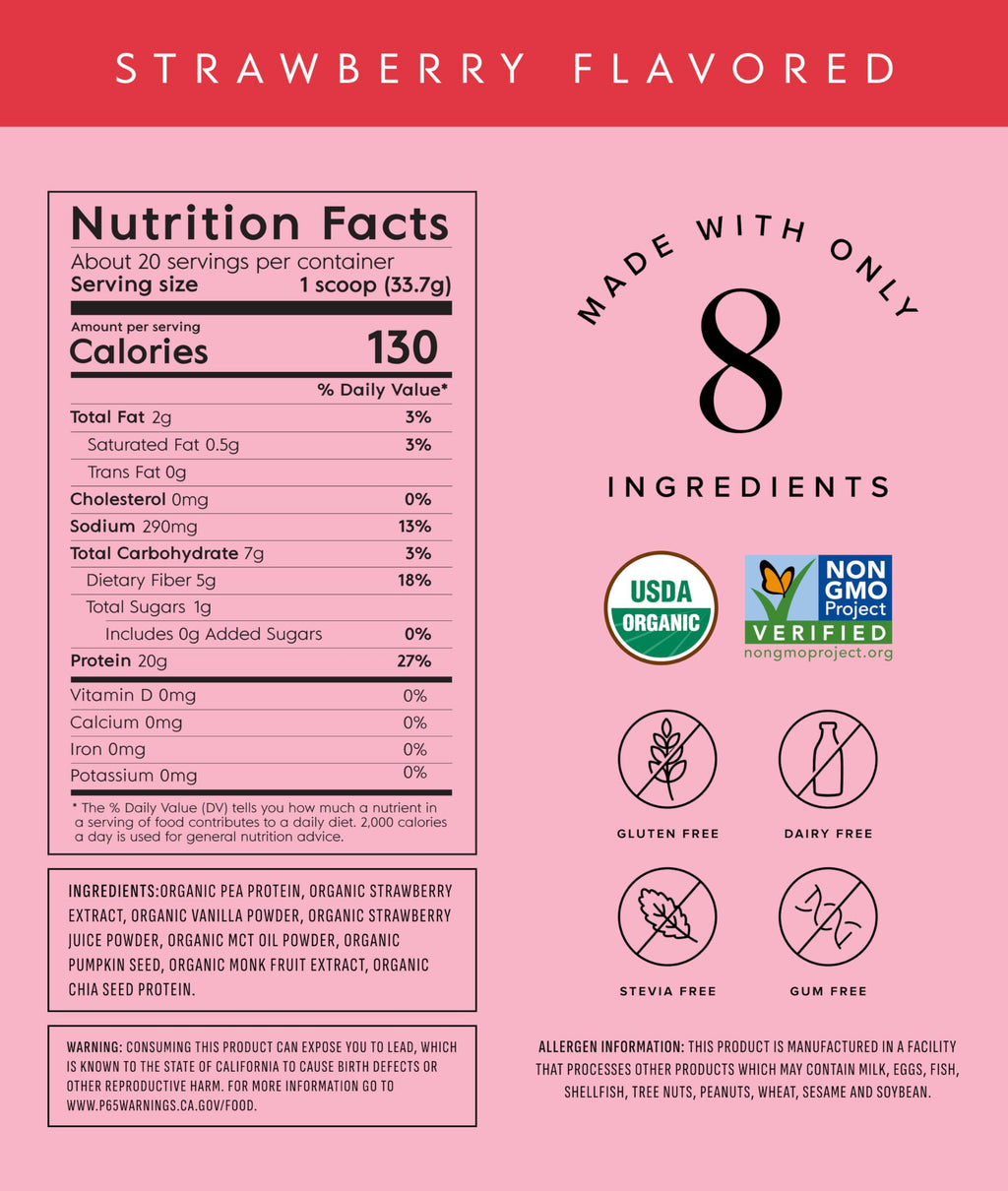 Truvani Organic Plant Based Protein Powder | Vanilla | 18 Servings | Vegan | 20g Pea Protein | Keto | Gluten & Dairy Free | Low Carb | No Added Sugar