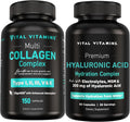 Vital Vitamins Multi-Collagen 150 ct + Hyaluronic Acid Hydration Complex 60 ct