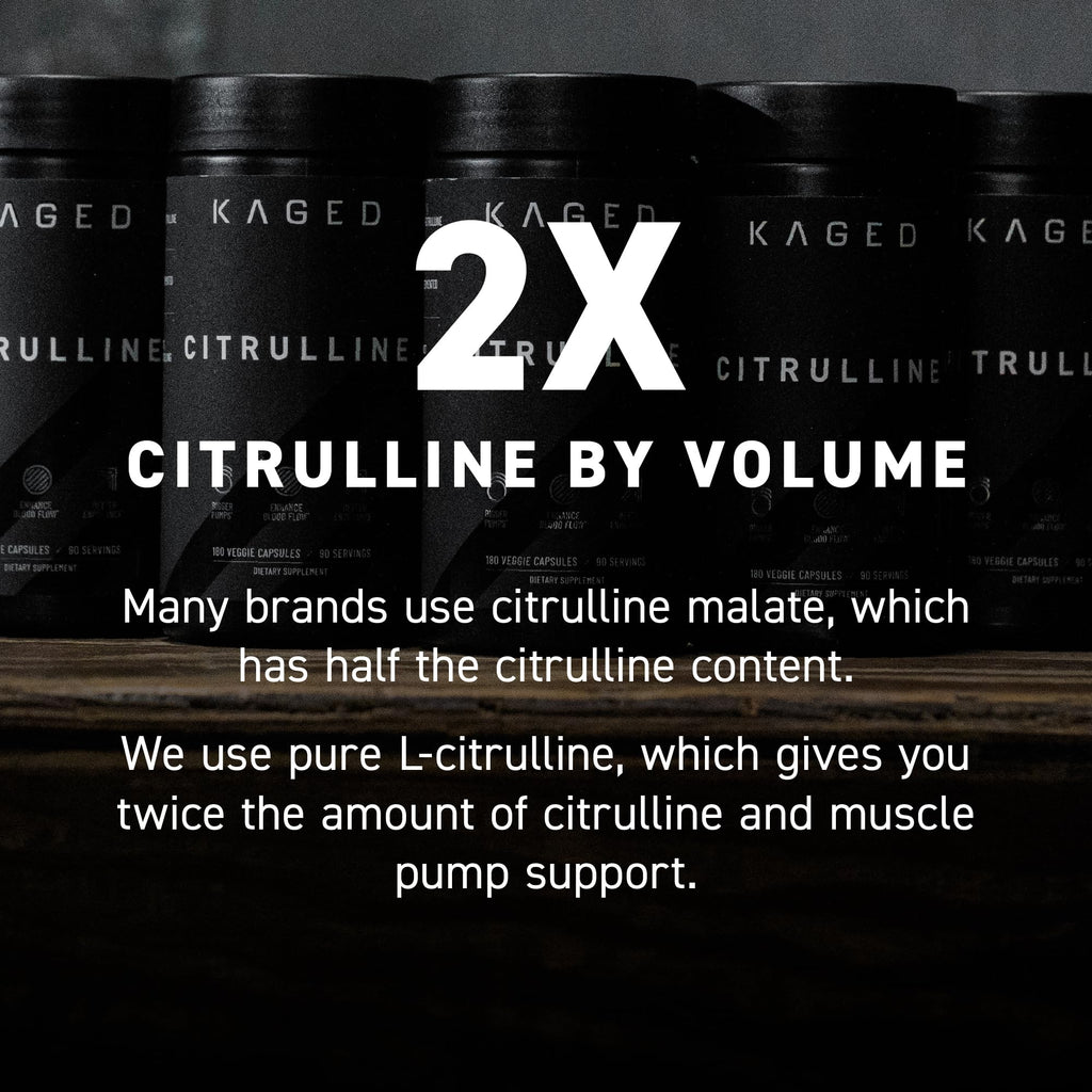 Kaged L-Citrulline Powder | Nitric Oxide Booster | Enhanced Pumps | Improve Muscle Vascularity | Supplements for Men & Women | Unflavored | 100 Servings
