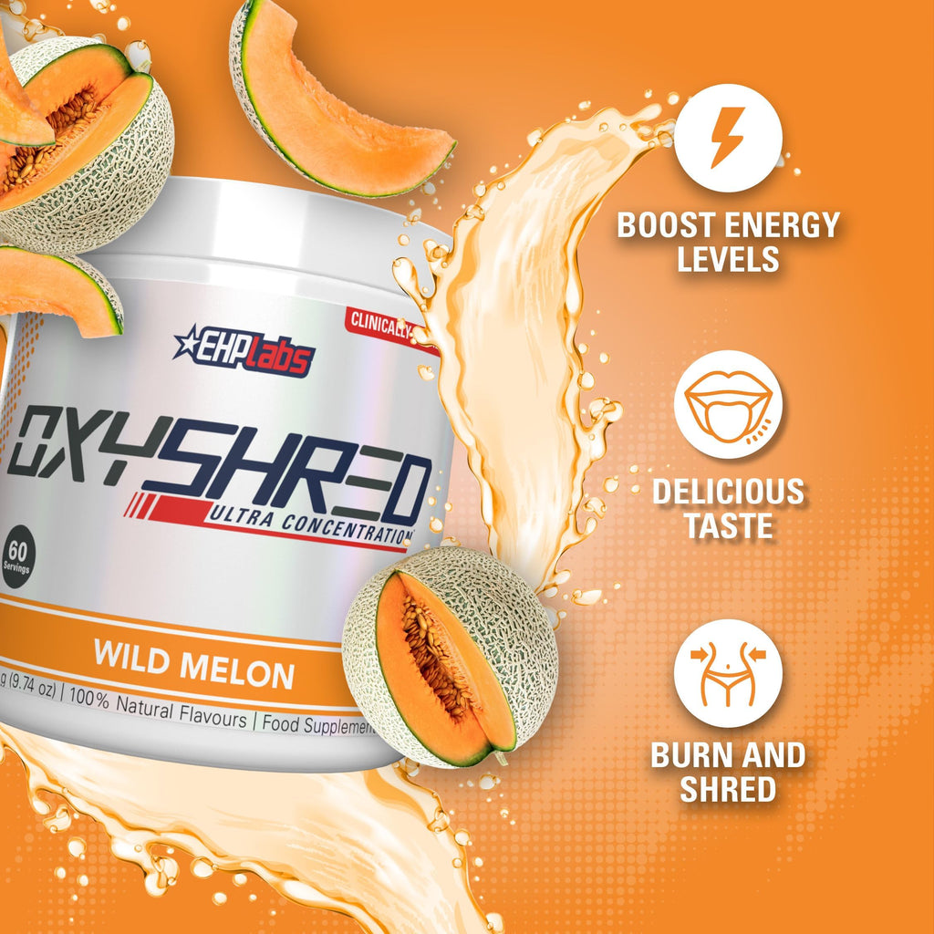 EHP Labs OxyShred Pre Workout Powder - Preworkout Powder with L Glutamine & Acetyl L Carnitine, Energy Boost Drink - Cosmic Blast, 60 Servings