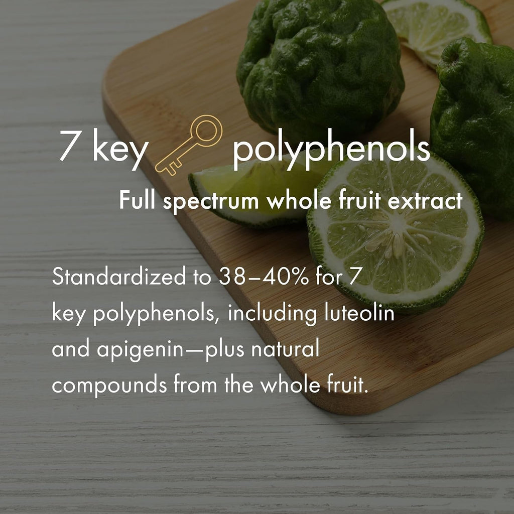 NAOMI Italian Citrus Bergamot 1000mg Extra Strength - Supports Healthy Cholesterol & Triglyceride Levels Already in Normal Range - Patented BergAmore® Extract, 7 Key Polyphenols, 30-Day Supply