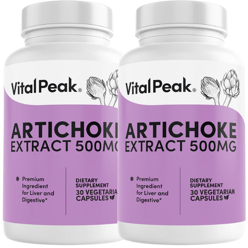 Artichoke 500 mg Supplement - Potent Artichoke Extract Capsules for Liver Health & Digestive Support - Artichoke Leaf Extract Promotes Energy & Focus - 30 Capsules