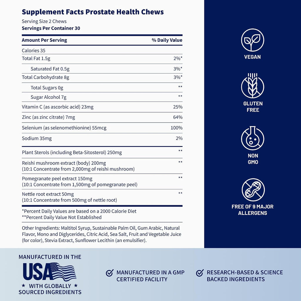 Snap Supplements Prostate Health + Nitric Oxide Bundle, 60 Soft Chews Each | Plant Sterols, Stinging Nettle Root & Reishi Mushroom + Beet Root Natural Chews, Pomegranate-Berry + Mixed Berry Flavors