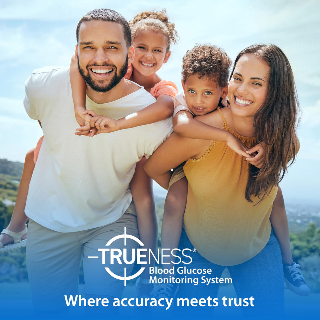 TRUENESS Blood Glucose Meter Kit with Testing Supplies | Includes Blood Glucose Monitor, Case, 100 Test Strips, 100 Lancets, Lancing Device - Fast, Easy Testing Supplies for Home Use