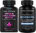 Vital Vitamins Vegan Collagen Booster + Resveratrol Capsules