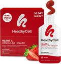 Healthycell Heart & Vascular Health Daily Liquid Supplement - 30 Gel Packs | 30 Day Supply of Liquid Supplement for Cardiovascular Support with Beet Root Powder, Resveratrol, CoQ10, Omega-3 & Vitamin K
