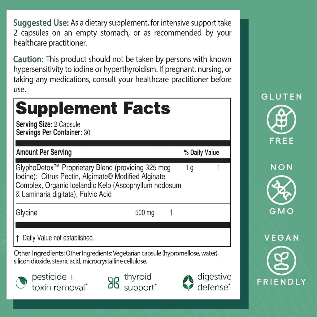 EcoNugenics Detox Rescue Supplement Bundle for Men & Women – PectaSol Modified Citrus Pectin Fiber + 2 GlyphoDetox Bottles — Safely Removes Pesticides & Agricultural Toxins, Offers Total-Body Support