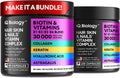 IQ BIOLOGY Biotin Bundle for Hair Growth with Collagen & Keratin for Hair Loss & Thinning Hair - Hair Skin and Nails Vitamins for Women & Men - Healthy Regrowth, Skin Glow & Nail Repair - 180 Caps