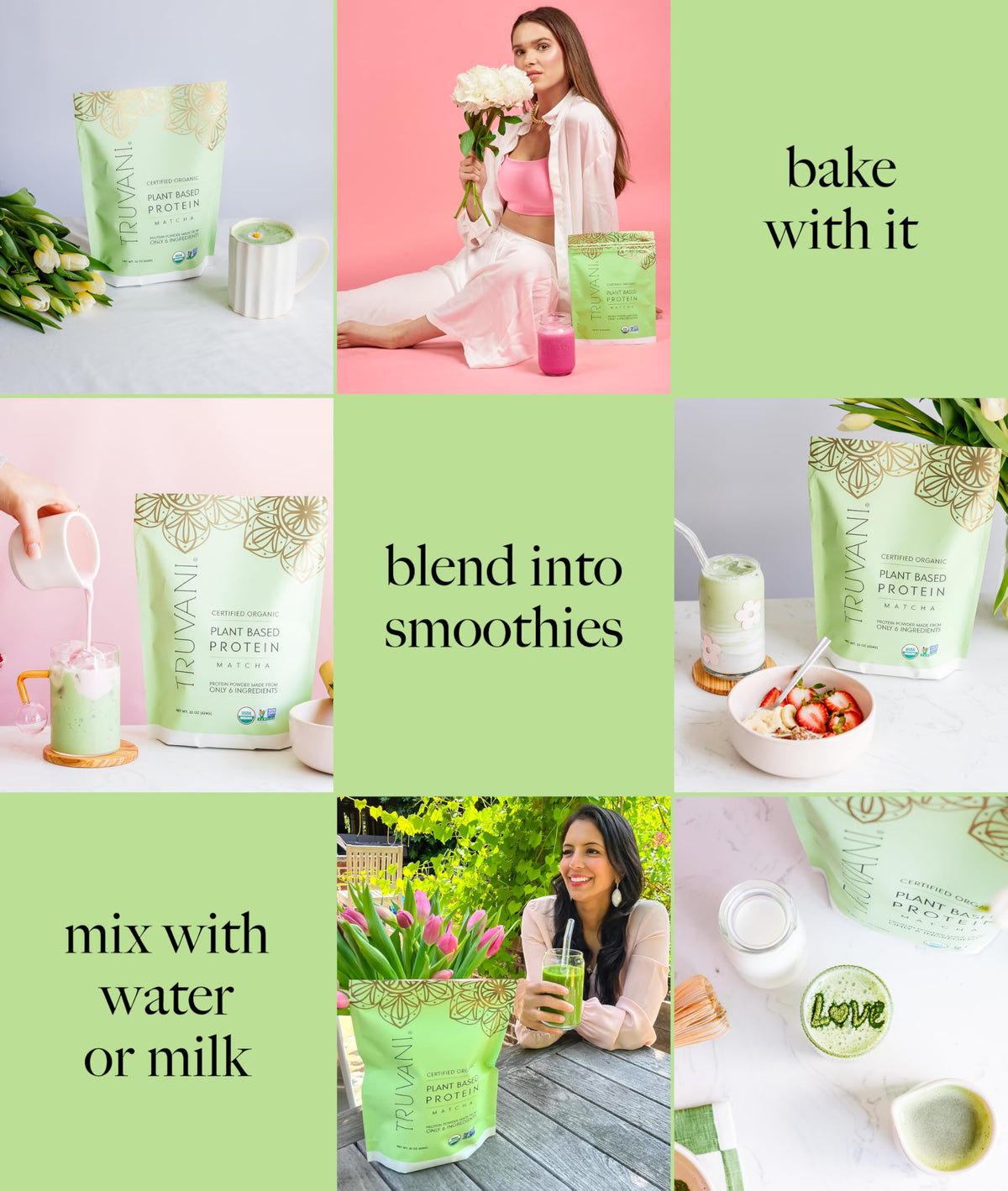 Truvani Organic Plant Based Protein Powder | Vanilla | 18 Servings | Vegan | 20g Pea Protein | Keto | Gluten & Dairy Free | Low Carb | No Added Sugar