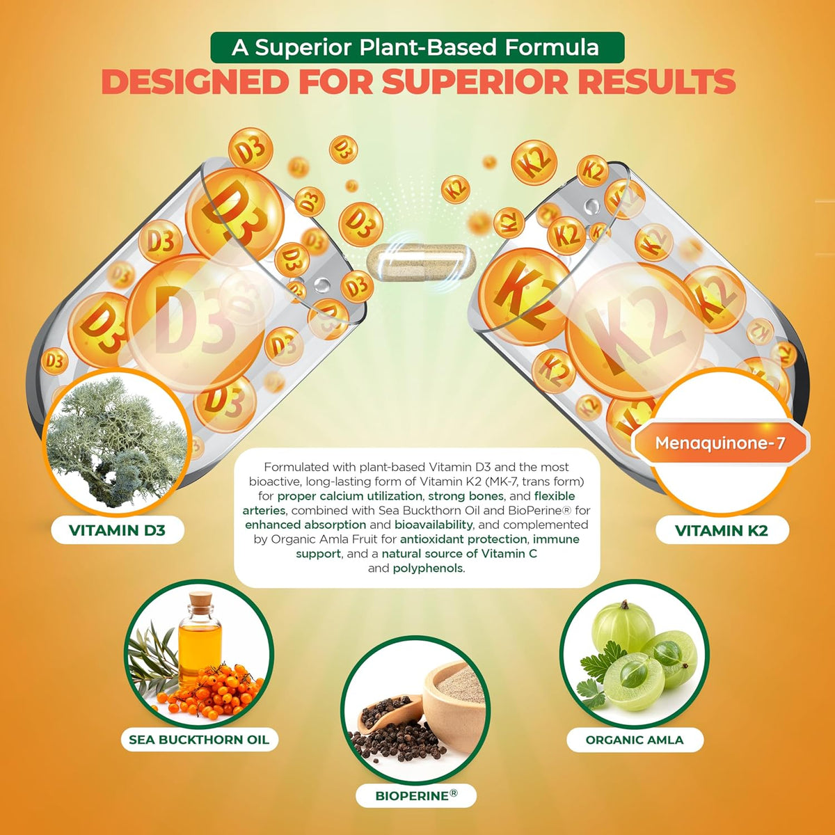 MoxyVites Quercetin with Bromelain + Vitamin D3 K2 & Omega-7 – Enhanced Absorption Immune Support – Bone & Heart Wellness Bundle