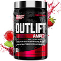 OUTLIFT Amped Max Dosed HIGH STIM Pre Workout Powder 6G Citrulline, 3.2G Beta Alanine, Alpha GPC, CognatiQ, Extreme Energy, Massive Pumps, Electrolytes (Strawberry Watermelon, 22 Servings)