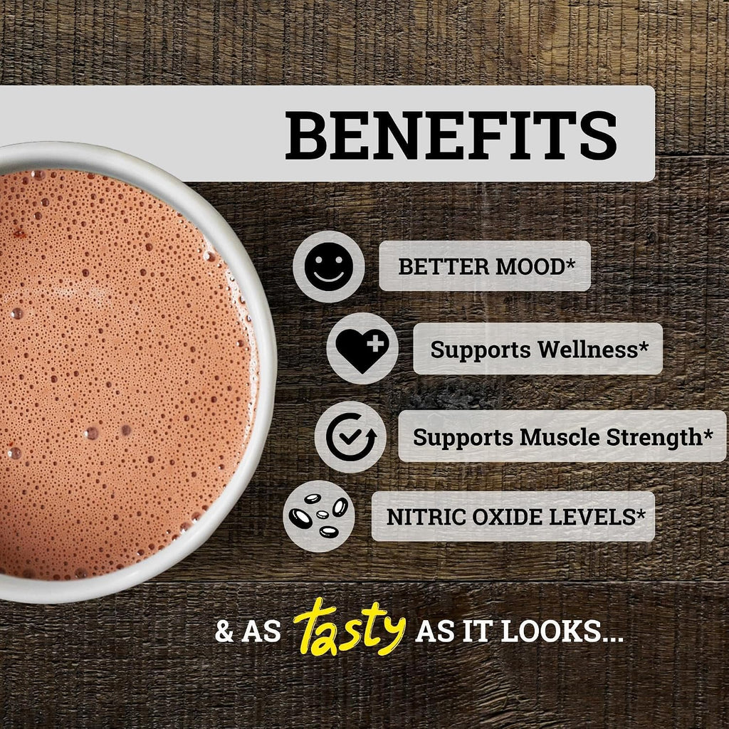 Black Forest High Flavanol Cocoa Powder - 1200mg Flavanols & Flavonoids with 600mg Epicatechin - 10X Concentrated Dark Cocoa Extract for Nitric Oxide and Wellness Support - Non-GMO Vegan