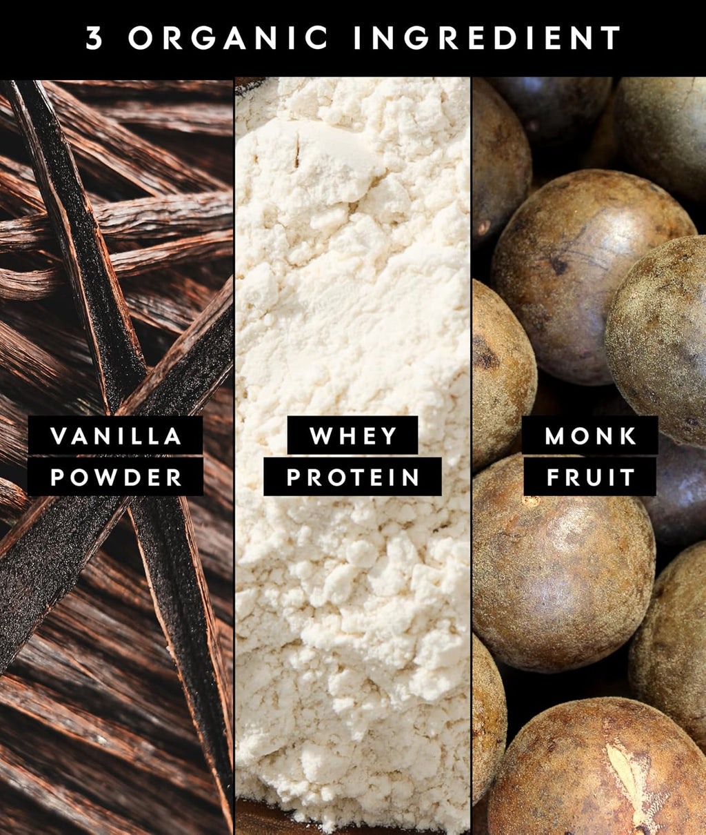 Truvani Organic Whey Protein Powder | Vanilla | 20 Servings | 20g Grass Fed Whey Protein | USDA Organic & Non-GMO | Gluten Free | No Gums, No Soy, No Stevia, No Added Sugars