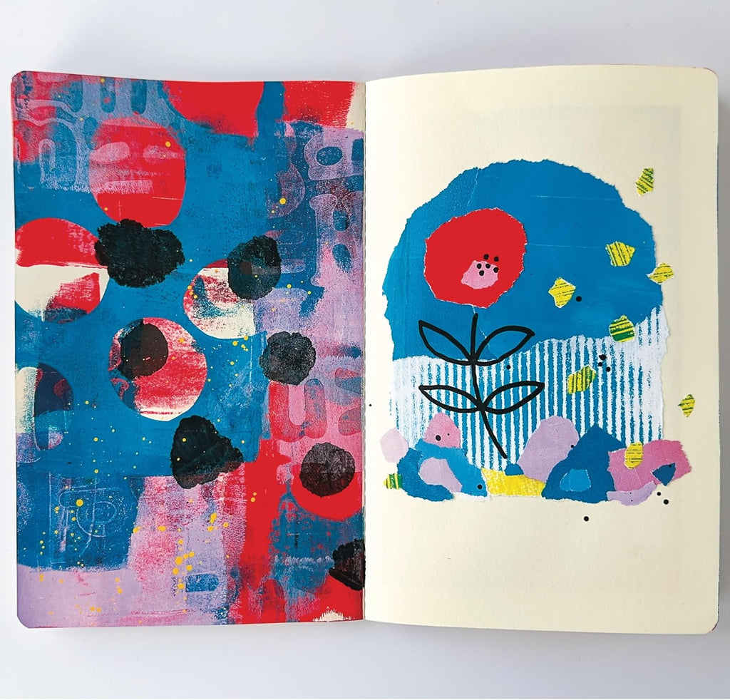 Gelli Arts Journal Kit - All-in-One Printing Kit with 3x5 Gel Plate, Roller, Mini Journal & Mixed Media Supplies, Art Set for DIY Crafts, Handmade Projects for Kids or Adults