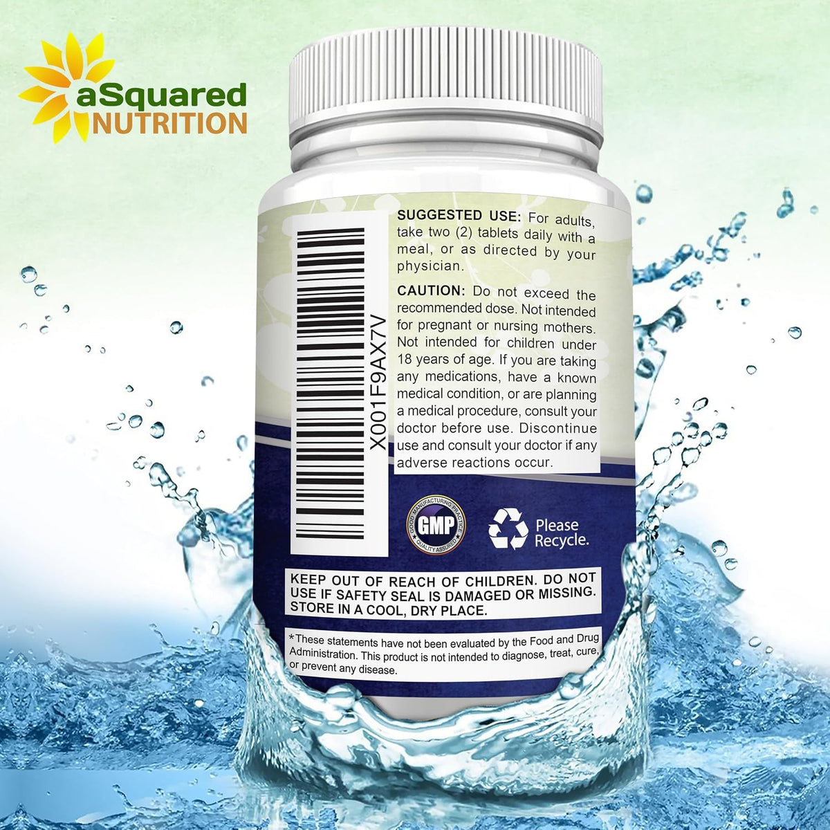 aSquared Nutrition Magnesium Glycinate 400mg - 180 Tablets - Max Strength Magnesium Bisglycinate Supplement -Maximum Bioavailability & Absorption-Non-GMO -Not Buffered-Supports Muscles, Bones & Heart