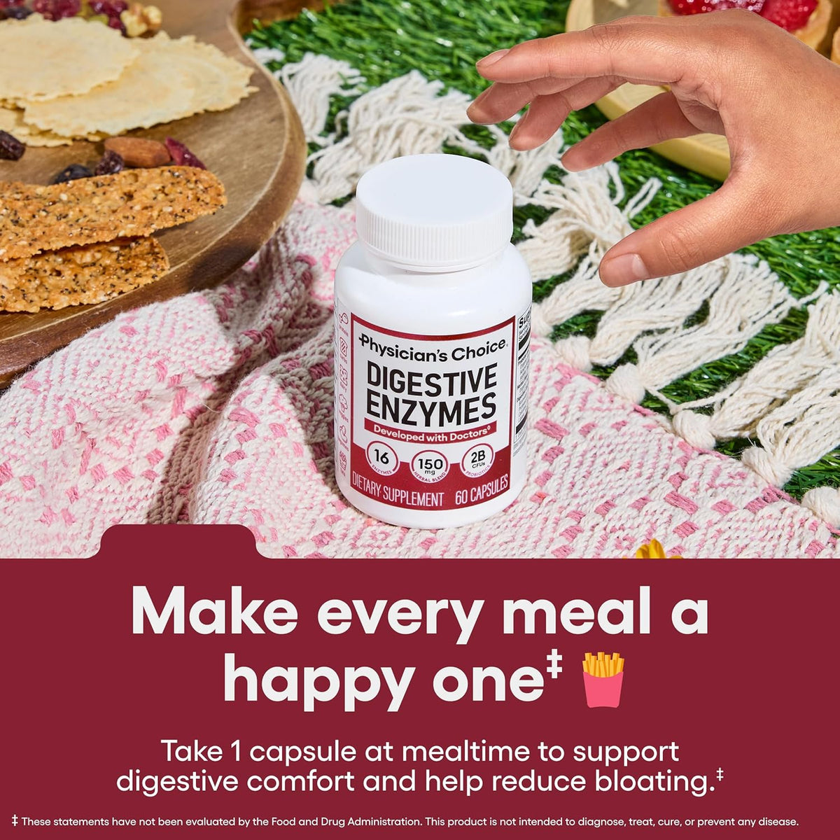 Physician's CHOICE 100 Billion + Digestive Enzyme 60ct Bundle - Advanced Gut Health Support