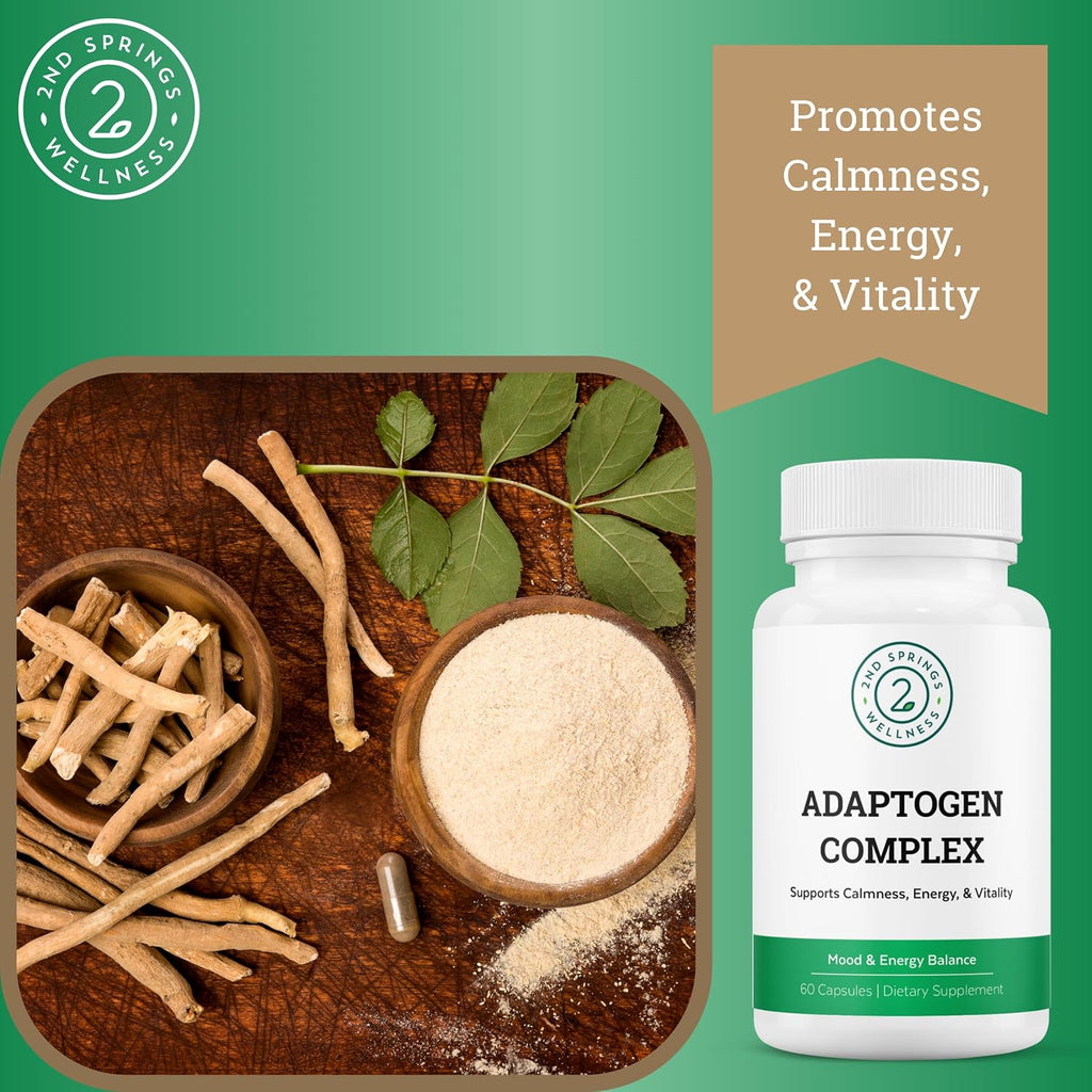 Magnesium Bisglycinate + Adaptogen Complex Bundle | Calm, Stress Support, Muscle Relaxation, Focus, Mood Balance & Daily Wellness