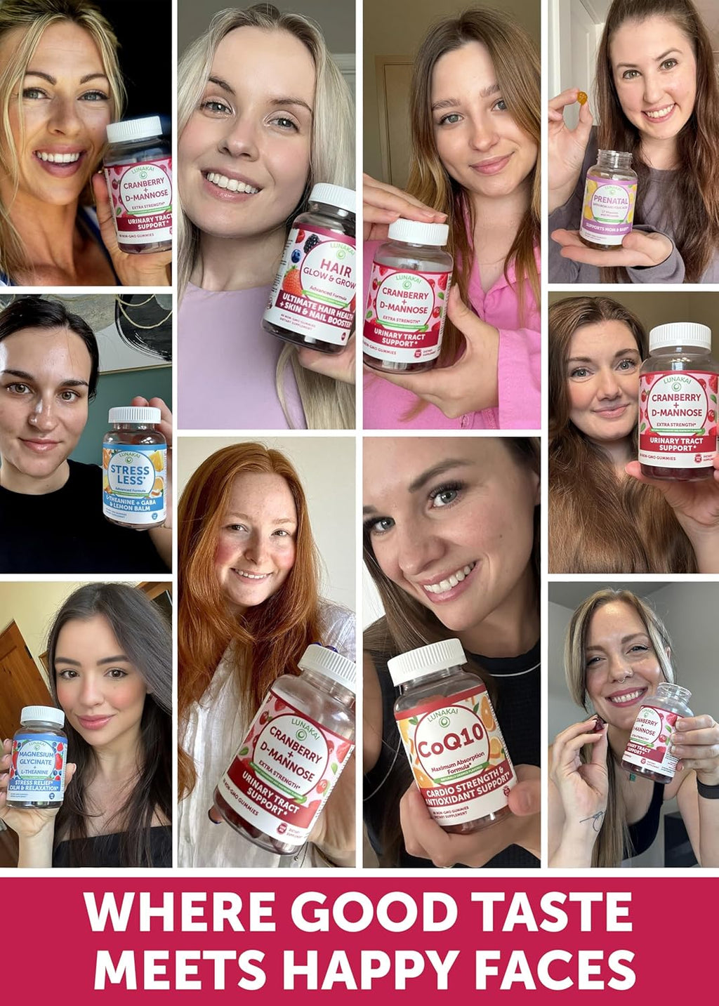 Lunakai Cranberry Gummies for Women 1500mg (50:1 Extract) with D-Mannose 200mg - Daily Cranberry Supplement for Urinary Tract Health & Bladder Support, Non-GMO – Made in Australia – 60ct