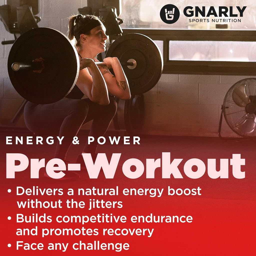 Gnarly Nutrition Gnarly Whey Grass-Fed Protein Supplement, Chocolate (32.0oz) Preworkout Mango (14.82oz)