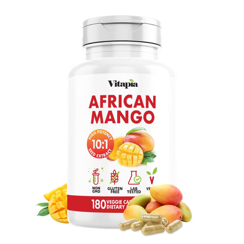African Mango Capsules for Immune System, Metabolism, and Nutritional Wellness Support - Pure 10:1 Irvingia Gabonensis Extract - 180 Veggie Capsules Non-GMO, Gluten-Free, Vegan-Friendly - PrimeBioHealth - canada supplements