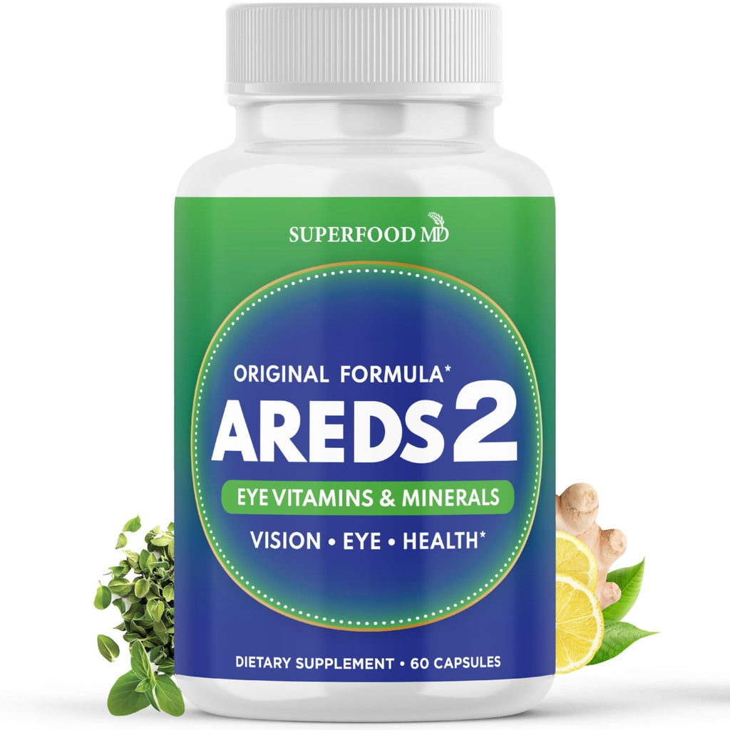 AREDS 2 Eye Vitamin & Mineral Supplement, Contains Lutein, Vitamin C, Zeaxanthin, Zinc & Vitamin E, with Added Copper - 60 Count - PrimeBioHealth - canada supplements