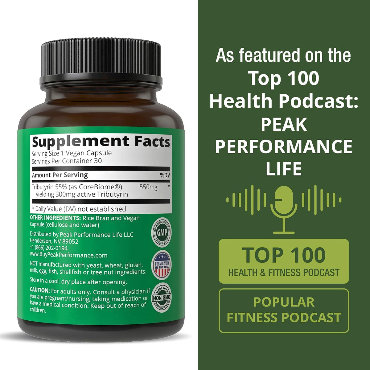 CoreBiome Tributyrin Postbiotic Supplement Clinically Tested for Gut Health. More Effective Than Sodium Butyrate Capsules. High Bioavailability Post Biotics for Digestive, Leaky Gut, Colon, Microbiome - PrimeBioHealth - canada supplements