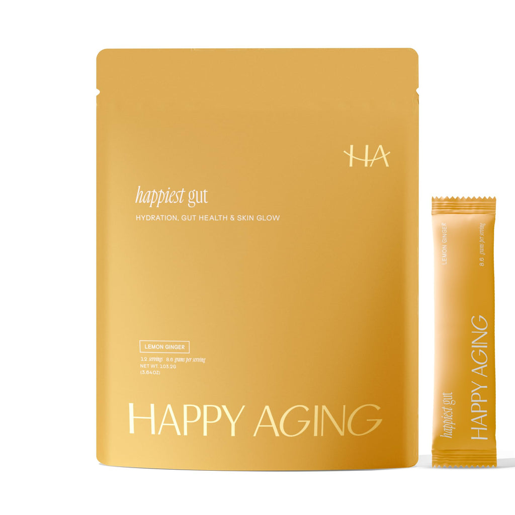 Happy Aging Electrolytes Powder Packets for Women - Sugar Free Hydration & Gut Health with Hyaluronic Acid & Bacillus Subtilis DE111 Probiotics - Dual Prebiotic System for Skin Beauty - PrimeBioHealth - canada supplements