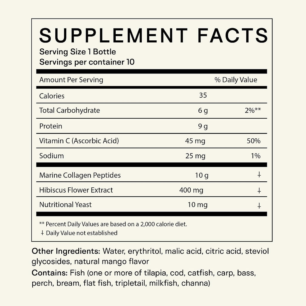 Happy Aging Marine Collagen Peptides Glow Shot 10g - Liquid Collagen for Women with Liposomal Delivery - Promotes Skin Hydration, Elasticity & Radiance - Supports Hair & Nails, 10 Shots - PrimeBioHealth - canada supplements