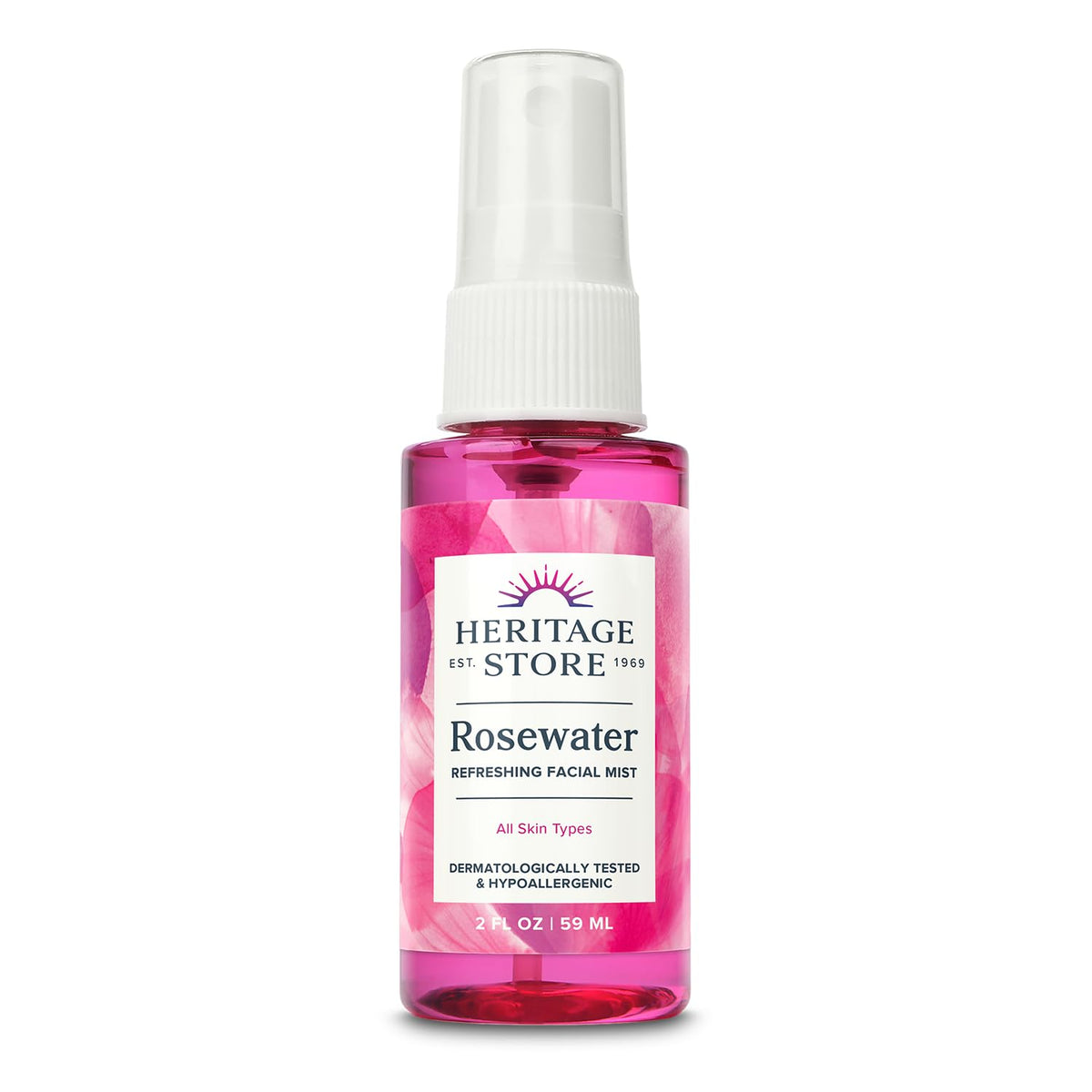 HERITAGE STORE Rosewater - Refreshing Face Mist with Damask Rose, All Skin Types - Hydrating Rose Water Spray for Glowing Skin Care - No Dyes or Alcohol, Hypoallergenic, Vegan, 60-Day Guarantee, 12oz - PrimeBioHealth - canada supplements