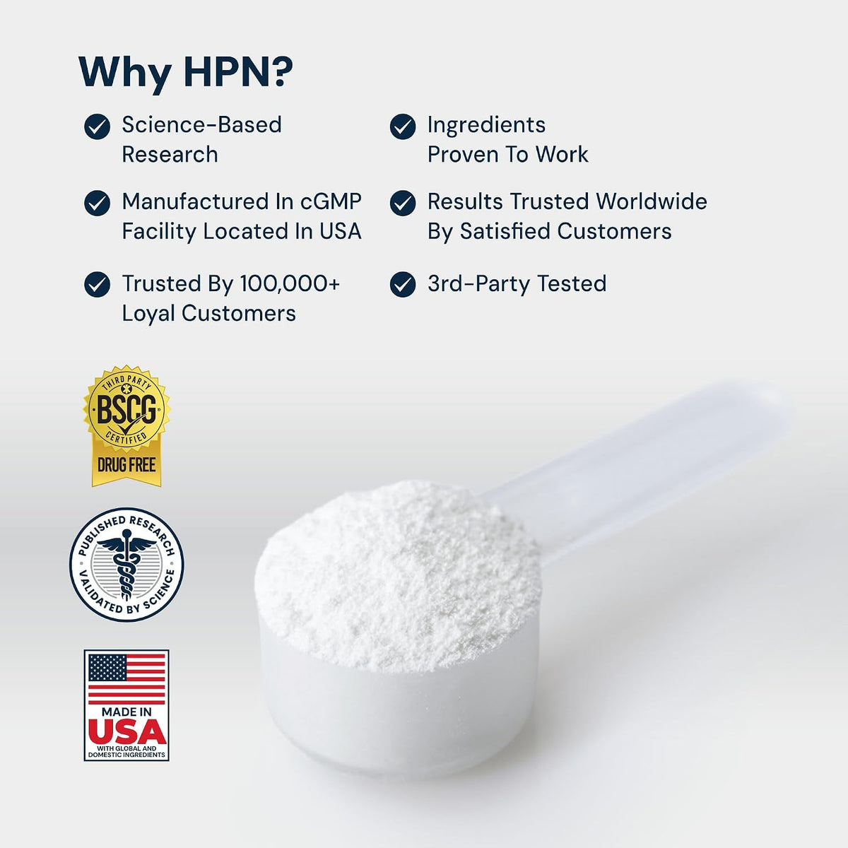 HPN C2 Creatine Monohydrate for Performance, Recovery, Strength, Working Out, Vegan, Non-GMO, Dairy and Soy Free, Independently Tested, Ultrapure Premium Creapure (100 Servings) - PrimeBioHealth - canada supplements