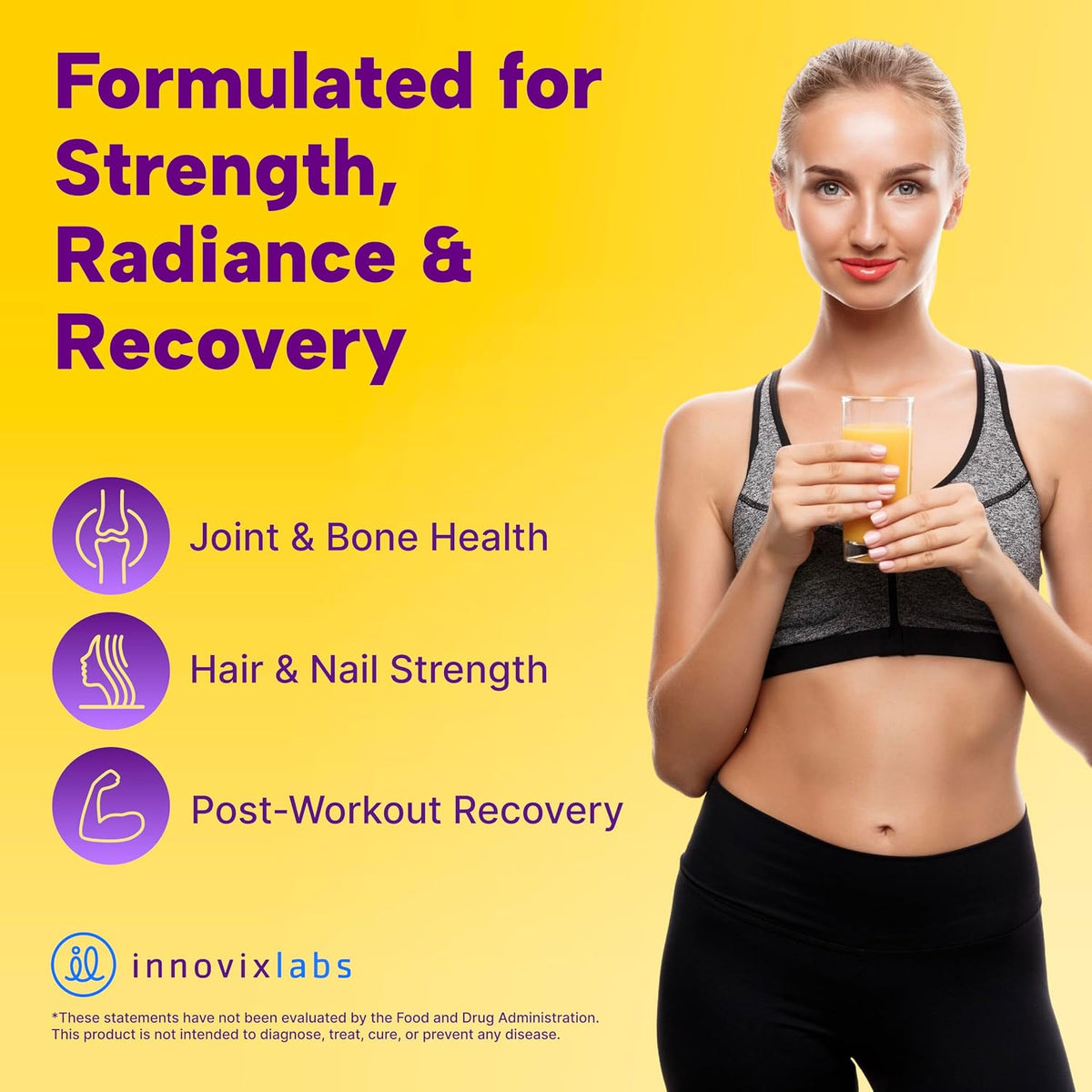 InnovixLabs Collagen Peptides Powder, Hydrolyzed Collagen Peptides Type l & LLL Collagen Powder, Supports Hair, Nail, Skin, Bone & Joint Health, Collagen for Women and Men, Unflavored, 30-Day Supply - PrimeBioHealth - canada supplements