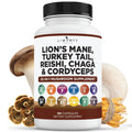Liberty Lifestyle Lions Mane Mushroom Supplement with Turkey Tail Reishi Cordyceps Chaga with Marshmallow Root - 2-Pack - PrimeBioHealth - canada supplements