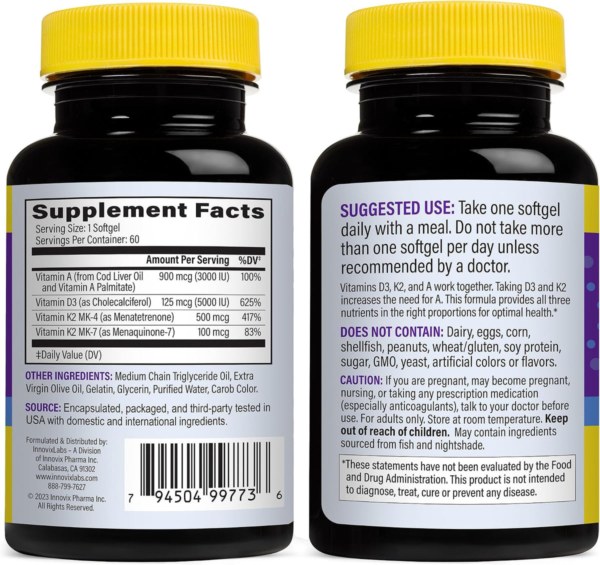 Magnesium & D3 Bundle: InnovixLabs Advanced Magnesium (150 Time-Release Capsules) and InnovixLabs Vitamin D3 +K2 Supplement (60 Softgels). Optimal Calcium Absorption, Supports Bone and Immune Health.* - PrimeBioHealth - canada supplements