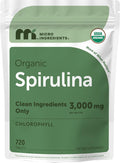 Micro Ingredients Organic Spirulina Supplement, 720 Tablets (4 Month Supply), No Filler & Non-GMO, Rich in Vegan Protein, Vitamins & Prebiotics, Premium Spirulina Pills - PrimeBioHealth - canada supplements