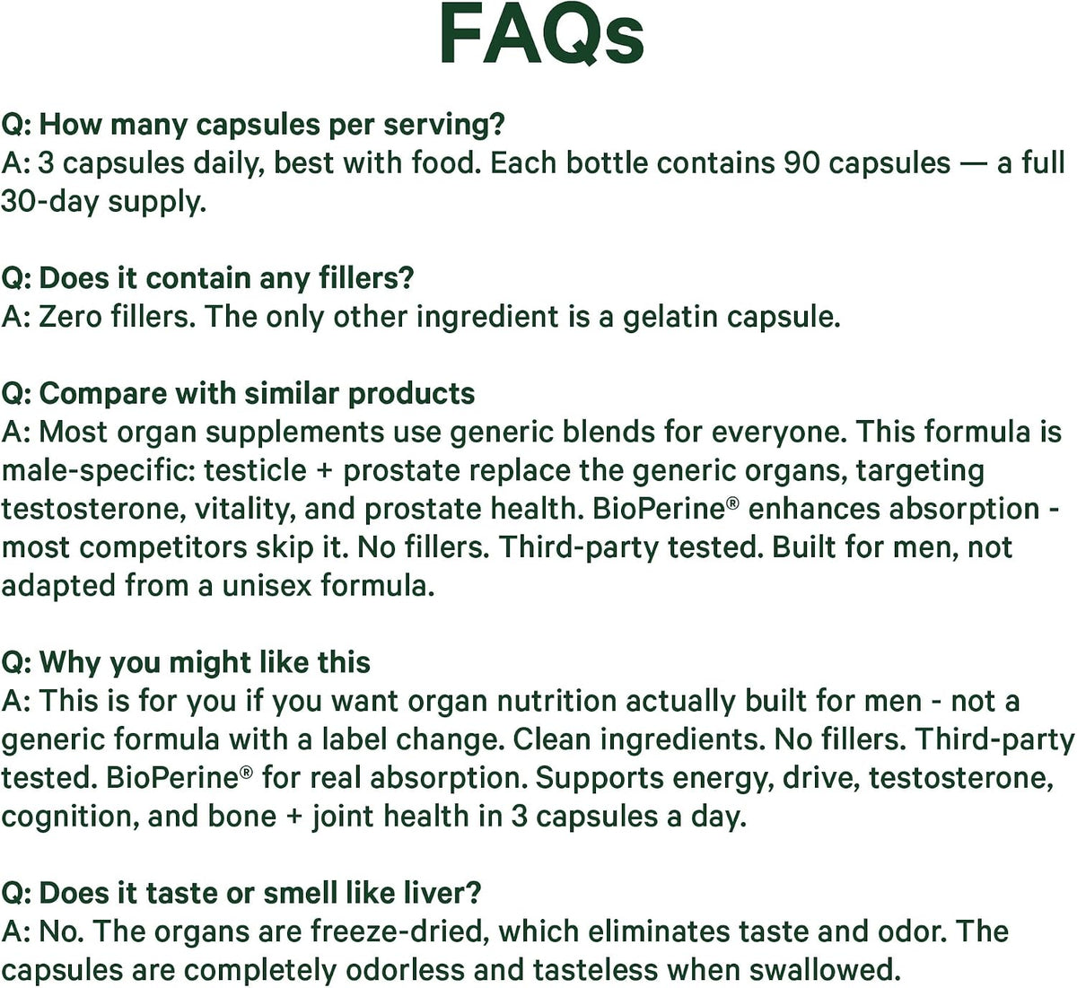 Pink Stork Men's Beef Organ Complex, Bioavailable Superfoods, 30 Servings | Grass-Fed, Grass-Finished Beef Liver, Testicle, Prostate + Bone Marrow | Supports Energy, Vitality + Men's Health - PrimeBioHealth - canada supplements